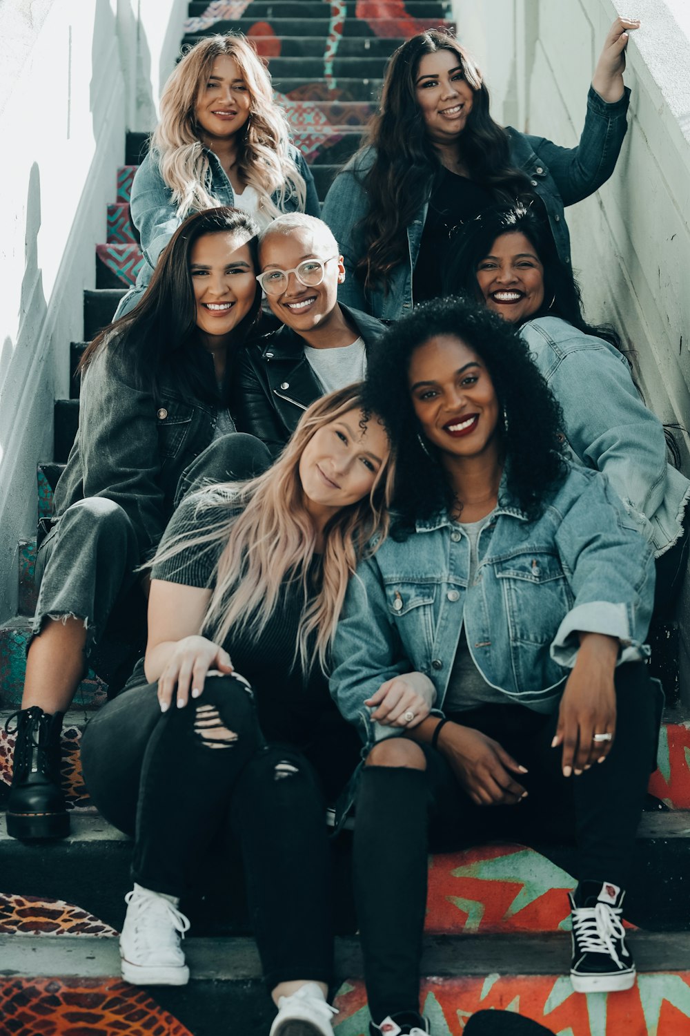 A group of women friends smiling together